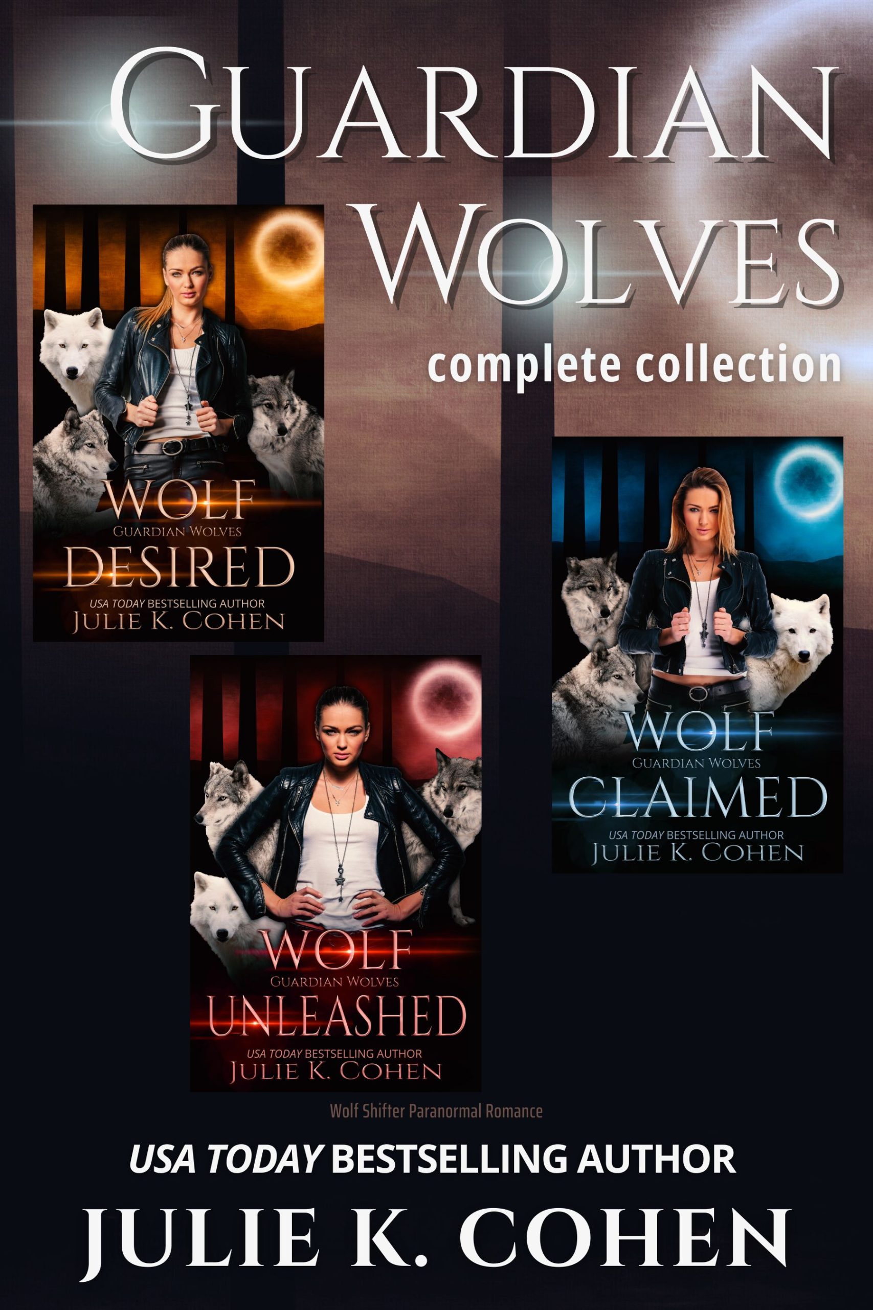 Three covers of Guardian Wolves Series in the Box Set